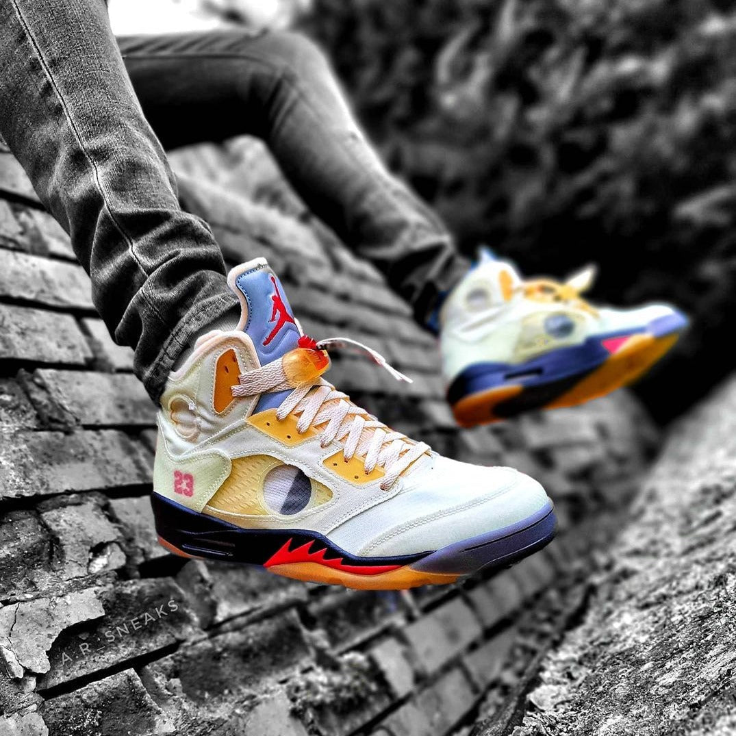 Air Jordan 5 x Off-White 'Sail'