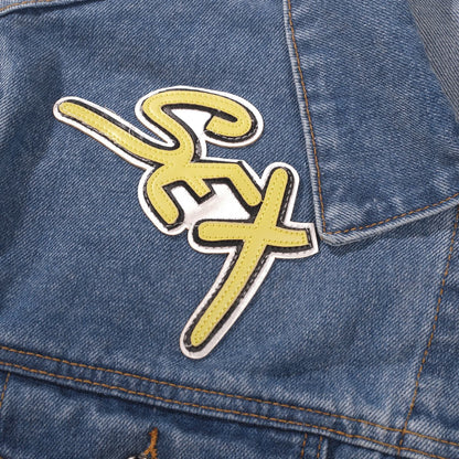 Veste en jean Chrome Hearts Patchwork - Veste de rue gothique bleue vintage 0789