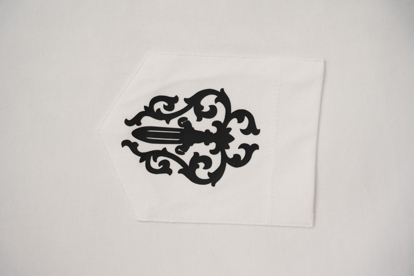 T-shirt côtelé à manches courtes personnalisé Chrome Hearts KT32
