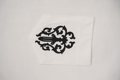 T-shirt côtelé à manches courtes personnalisé Chrome Hearts KT32