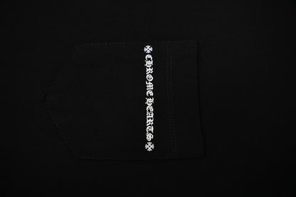 T-shirt à manches courtes côtelé personnalisé Chrome Hearts KT33