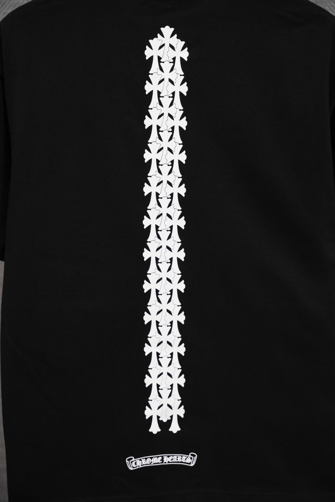 T-shirt à manches courtes côtelé personnalisé Chrome Hearts KT33