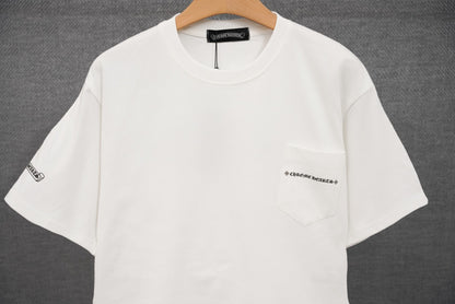 T-shirt à manches courtes côtelé personnalisé Chrome Hearts KT33