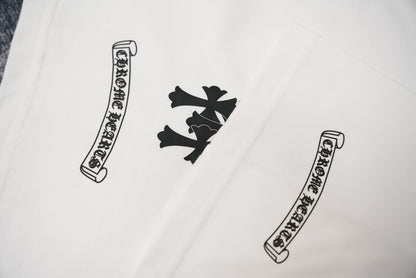 T-shirt à manches courtes côtelé personnalisé Chrome Hearts KT33
