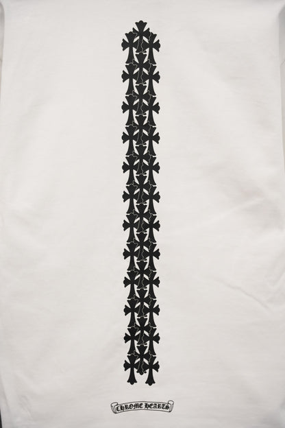 T-shirt à manches courtes côtelé personnalisé Chrome Hearts KT33