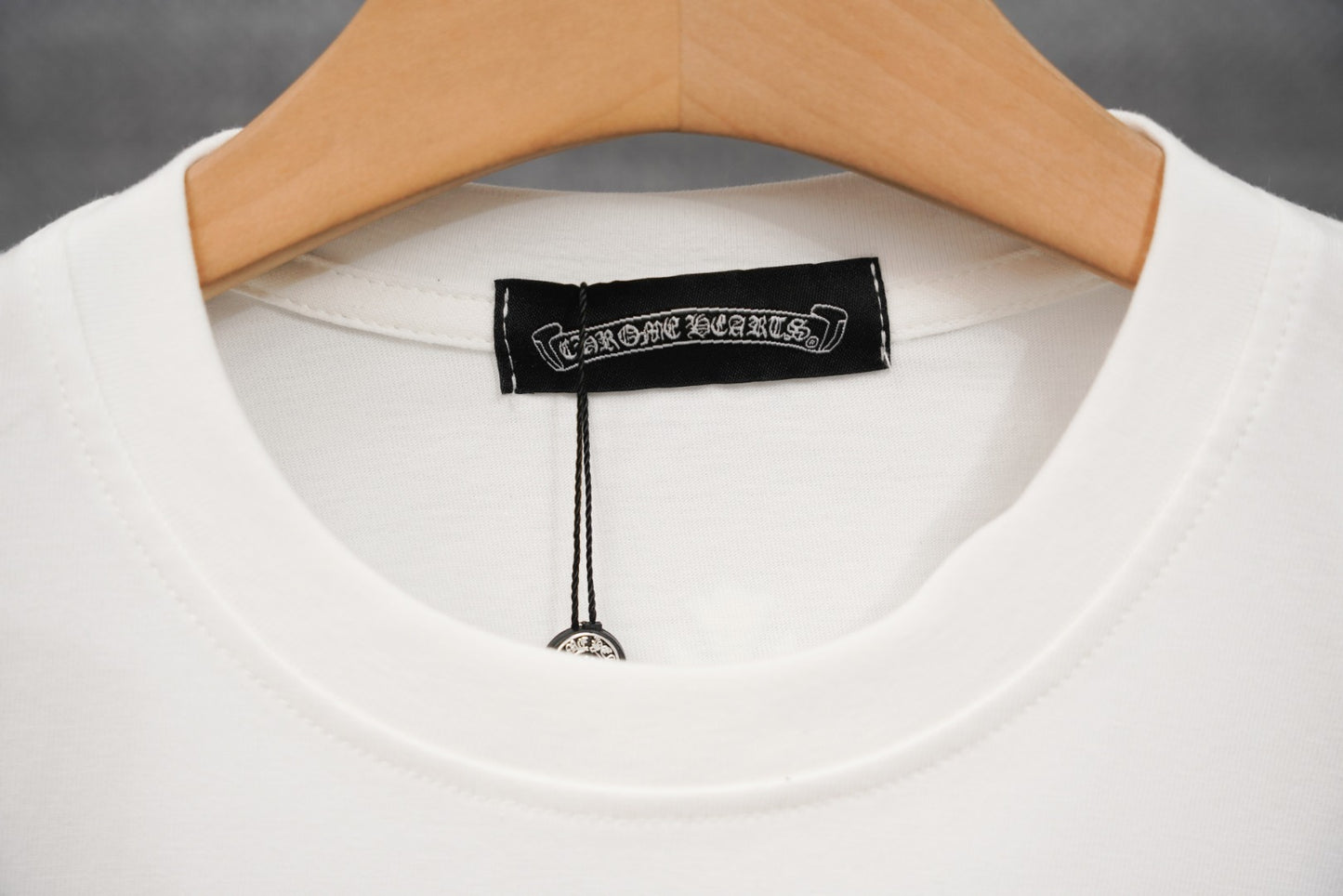 T-shirt à manches courtes côtelé personnalisé Chrome Hearts KT33