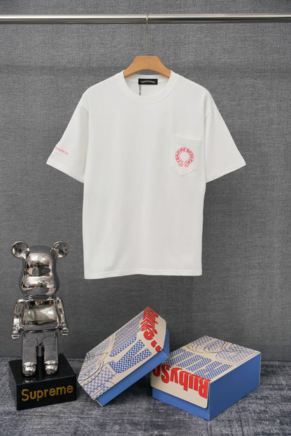 T-shirt à manches courtes Chrome Hearts imprimé lettres sanskrites KT36