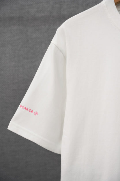 T-shirt à manches courtes Chrome Hearts imprimé lettres sanskrites KT36